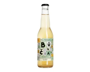 Bioloģiska kombuča ar ingveru un laimu, BŪKČIA, 330 ml