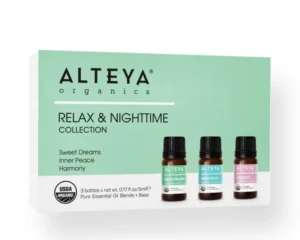Ekoloģisku ēterisko eļļu komplekts "Relaksācija un miers" (3×5 ml), ALTEYA