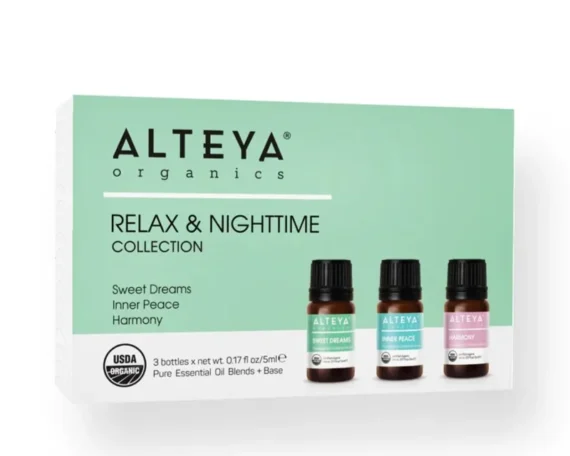 Ekoloģisku ēterisko eļļu komplekts "Relaksācija un miers" (3×5 ml), ALTEYA - Image 1