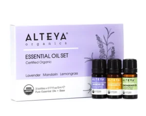 Ekoloģisku ēterisko eļļu komplekts "Prieks" (3×5 ml), ALTEYA