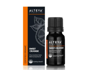 Ekoloģiska saldā apelsīna ēteriskā eļļa, 10 ml, ALTEYA