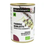 Organic canned Borlotti beans without salt, 400 g