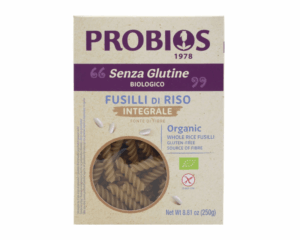Organic wholemeal rice pasta Fusilli
