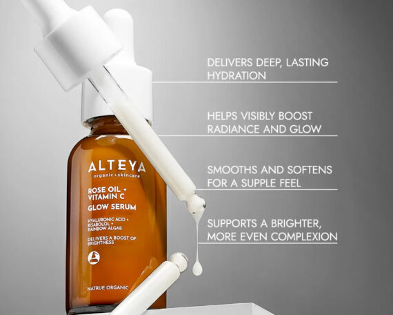 Органическая сыворотка LUMINOUS ROSE GLOW - розовое масло + витамин С, 30 мл, ALTEYA — изображение 2