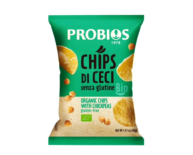 Bioloģiski turku zirņu čipsi Bioloģiski turku zirņu čipsi, 40 g, PROBIOS - Image 1