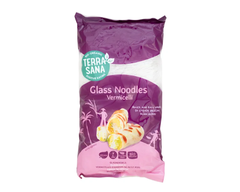 Bioloģiskas stikla nūdeles no zirņiem, 200 g, TERRASANA Органическая лапша из стеклянного гороха, 200 г, TERRASANA — изображение 1