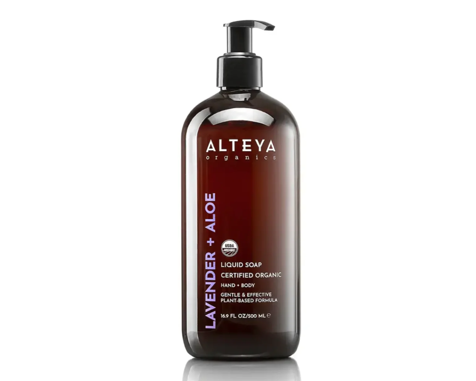 Ekoloģiskas šķidrās ziepes ar lavandu un alveju Organic liquid soap with lavender and aloe, 500 ml, Alteya - Image 1